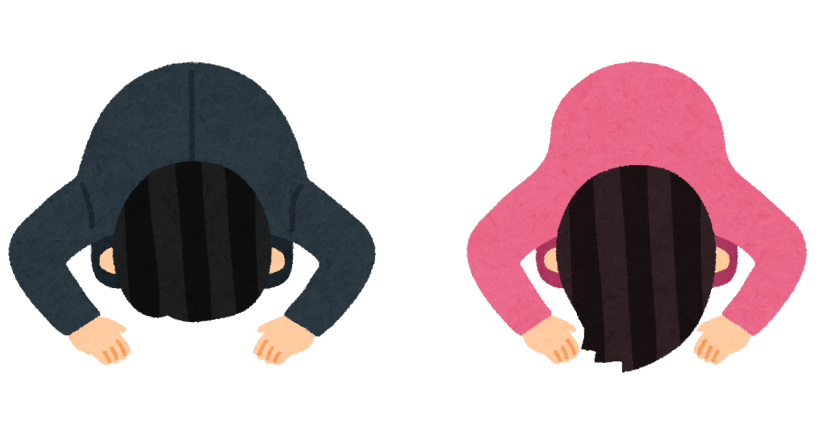 Illustrations of individuals performing the dogeza 土下座